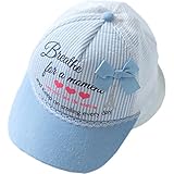 LeafIn ベビー 帽子 キッズ ハット キャップ 野球帽 日よけ 紫外線対策 UVcut帽子 ストライプ リボン 蝶結び アルファベット 女の子 男の子 子供用ボール (46cm（頭囲46-48c