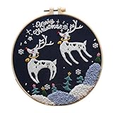 刺しゅう 初心者キット クリスマス飾り 刺しゅう 手作り 刺繍セット クロスステッチ 刺繍工具 ししゅうキット 刺繍枠 刺繍糸 刺繍針 刺繍用布 ししゅうキット 刺繍工具 刺繍キット手作り 刺繍セット 手芸キット 初心者向け プレゼント【20CM】