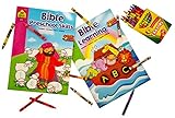 [スクール ゾーン]School Zone Bible Learning Coloring Books. Set of 2 Plus a Free Box of Crayons. [並行輸入品]