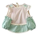 [D]コットンの子供のエプロンの料理ペインティングスモックキッズアーティストエプロン