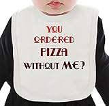 You Ordered Pizza Without Me? ネクタイを有する有機ビブ Medium