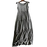 (マーシェル) Marshel マタニティ マキシ ロング ワンピース マタニティー服 楽ちんワンピ ダークグレー