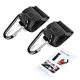 hibote ベビーカーフック荷物フック スナップフック マジックテープフック 装着簡単 2個セット 合金製 自転車のハンドルやスーツケースにも使える