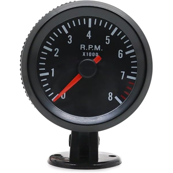 Amazon.co.jp: 車用タコメーター 8000 RPM ゲージ 直径 55mm 1～8 気筒