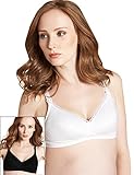 M & Sコットンリッチマタニティ授乳Breast Feeedingブラブラックまたはホワイト(シングル) カラー: ホワイト