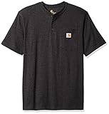 Carhartt 男性用中量ジャージー生地 ヘンリーネック ポケット付き半袖作業着 オリジナルフィット US サイズ: M カラー: グレイ