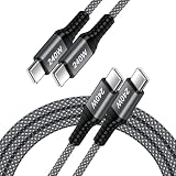 ANNIBER PD3.1 240W USB-C & USB-C ケーブル超急速充電 (0.9M+1.8M 2本入り) Type C ケーブル 高耐久ナイロン iPhone17/16/15シリーズ 、MacBook Pro、iPad mini、Matebook、iPad Pro、Xperia、Galaxy等Type C機種対応