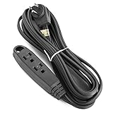 Aurum Cables 12 Feet 3 Outlet Extension Cord 16AWG Indoor/Outdoor Use Black - UL Listed [並行輸入品]