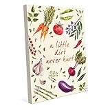 Vegetableコラージュ水彩 – A Little汚れNever Hurt Quote Saying Forキッチン壁アートプリント 16x20 GAR0000065CAN16X20TXX