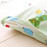 敷き布団カバー ジュニアサイズ「95×185cm」えいご柄/あひる柄/リーフ柄 綿100％ 防縮加工 日本製 えいご/グリーン[4141CGRz] ジュニア
