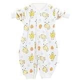 ボディースーツ カバーオール ベビー服 子供用 綿 かわいい 肌触りいい 快適 柔らか 出産祝い 羊 イエロー 73cm