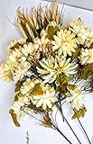 /4つアイボリー7 Mum Blossom植物+ 1アイボリーCattails Bush + 2 Gerber Daisies + berryflowerスプレー+ A Couple Free One