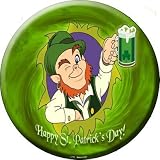 Smart Blonde C-171 Happy St. Patricks Day Novelty Metal Circular Sign