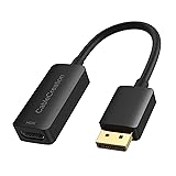 アクティブDP to HDMI アダプタHDR 4K@60Hz, CableCreation DisplayPort 1.4 to HDMI 4k 変換DP(オス) to HDMI(メス)4K UHD A&V同期(オーディオ＆ビデオ同期) Eyefinity技術マルチスクリーン対応 0.1M スペースグレー