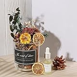 Kahuro ドライフラワーアロマセット【ドライフラワー9種+English Pear & Freesia Oil 20ml+ガラス1本+メ