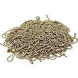 [ZERONOWA] ボールチェーン コネクター付き ハンドメイド アクセサリーパーツ 100個セット (シルバー12㎝)