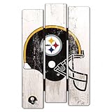 NFL Pittsburgh Steelers木製フェンスサイン