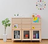 本棚　ブックシェルフ　ラック　引出し付きディスプレイラック　カラー：クリームホワイト　幅：110cm