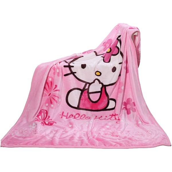 YIMU Blanket Cartoon Hello Kitty Printing Throw Blanket Soft Cover Flannel  Cozy Plush Fleece Blanket for Boys Girls Kids Toddler Baby (Hello Kitty 1)  : Amazon.com.au: Baby