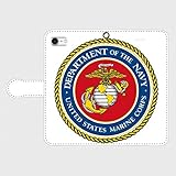 紋章「米海兵隊(マリーン)」 iphone7 iphone8 ケース スマホケース 手帳型