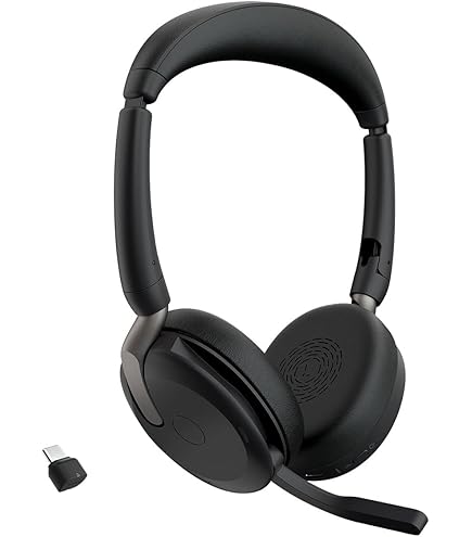 Jabra Evolve2 65 UC Wireless Headphones with Link380a, Stereo
