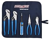 Channellock Tool Roll-4 Professional Tool Set with Tool Roll, 5-Piece by Channellock