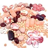 100ｇ ピンクホワイトミックス ビーズ ハンドメイド 素材 クラフト アクリルビーズ アソート