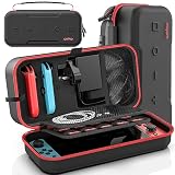 OIVO スイッチケース 収納ケース 防水防汚耐衝撃 大容量 Switch/Switch OLED用 赤色