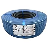 テイコク ビニルキャブタイヤコード VCTF 3CX0.5SQ 灰色 100m巻