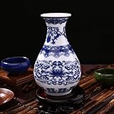 Kicode 見事なUntique 伝統的な 中国の 青と白の磁器 吉祥セラミック エレガントな飾り Eパターン