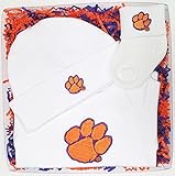 Clemson Tigers Baby OnesieとFootballサッカー帽子ギフトセット
