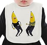 Bananas In Regular Clothing ネクタイを有する有機ビブ Medium