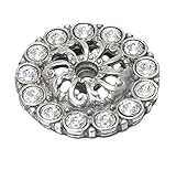 Carpe Diem Hardware 882-24C Cache Escutcheon Made with Swarovski Crystals, Medium, Platinum [並行輸入品]