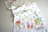 フェイスタオル おぼろベビータオル おぼろタオル 33×83cm 日本製 ガーゼ 赤ちゃん ベビー (ピンク（フルーツ）)