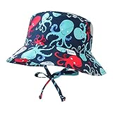 アイプレイ ベビーキッズ UVカット帽子 （サイズ:　0-6m、カラー：Navy Octopus） iplay [並行輸入品]