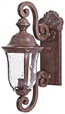Minka Lavery Outdoor 8990-61, Ardmore Cast Aluminum Outdoor Wall Sconce Lighting, 100 Watts, Rust by