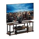 フリノ(Furinno) ワイドテレビ台 50型テレビ対応 エンターテイメント/メディア収納 アンバーパイン/ブラック Turn-N-Tube 幅111×奥行30×高さ41cm 【日本正規輸入品】 12250APBK