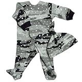 【未熟児】【低出生体重児】【早産児】【NICU】用 ベビー服：長袖カバーオール スターリーカモ