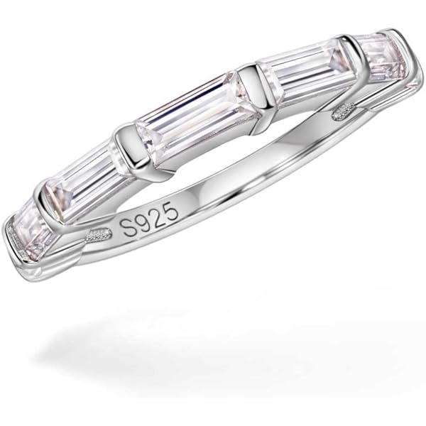 Michooyel S925 4K Emerald Cut Cubic Zirconia Diamond (G, VVS) Verlovingsringen voor vrouwen Trouwringen Sterling zilveren fijne bruidssieraden voor vrouwen