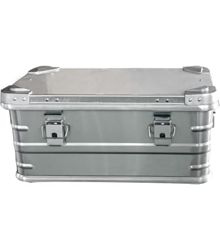 Amazon.co.jp: アウトドア アルミコンテナボックス 49L ガレージ収納