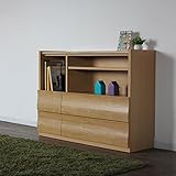 OC 幅115cm ローチェスト ナチュラル オーク柄 電話台 ファックス台 北欧 TEL台 FAX台 国産 日本製 木製 ハイタイプ テレビ台 テレビボード オフィス