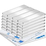 強力マグネット 超強力磁石 40ｘ10ｘ3ｍｍ 両面テープ付き 4個セット