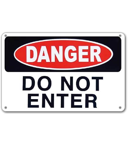 Amazon.co.jp: Swono Do Not Enter Danger 警告ブリキ看板 Stop Halt