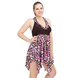 「小丸子の花轮クン」マタニティ 水着 シンプル ワンピース デザイン セット マタニティスイミング ウェア かわいい おしゃれ レース 妊婦 用 産前 産後 大きいサイズ (5XL, ブラウン)