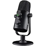 MAONO USBコンデンサーマイク マイク PC マイク マイクスタンド 単一指向性 ミュートボタン付き モニタリング機能 ヘッドホンと接続可能 録音/生放送/YOUTUBE/ゲーム実況に (ブラック) (AU-902)