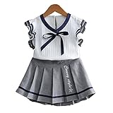 WIN セットアップ 女の子 子供服 ワンピース フレア スカート　キッズワンピース キッズ ワンピース 入学 入園　子供服 キッズ 女の子　スカート＋服 (95cm)