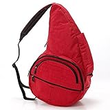 ヘルシーバックバッグ(HEALTHY BACK BAG) 【肩への負担を減らした体に優しい】ヘルシーバックバッグ(テクスチャードナイロン ビッグバッグ）【クリムゾン/**】