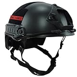 OneTigris サバゲーヘルメット　ファストヘルメット　MHタイプ　米軍レプリカ装備　多目的　パラシュート･作業･防災など　軽量 (ブラック)
