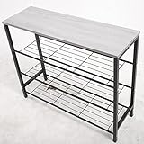 UNE BONNE(ウネボネ) ラック ディスプレイラック シェルフ 4段 木天板 棚 オープンラック ウッド×スチール モダン お客様組立　ダークグレー