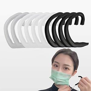 (10枚入)シリコンイヤーフック 拡張フック 耳が痛くない 補助道具 エクステンションフック 調節可能な 便利な 再利用可能 アクセサリー 大人 子供用